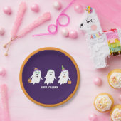 Frohe Halloween-Geistertrick oder -Behandlung Pappteller (Party)