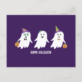 Frohe Halloween-Geistertrick oder -Behandlung Postkarte