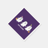 Frohe Halloween-Geistertrick oder -Behandlung Serviette (Ecke)