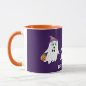 Frohe Halloween-Geistertrick oder -Behandlung Tasse (Links)