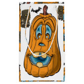 Frohe Halloween-Geschenktasche, Pumpkin Kleine Geschenktüte (Rückseite)
