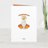Frohe Halloween Golden Retriever Mummy Card Karte (Rückseite)