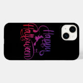 Frohe Halloween-Gradient-Hexenkatze Case-Mate iPhone Hülle (Rückseite (Horizontal))