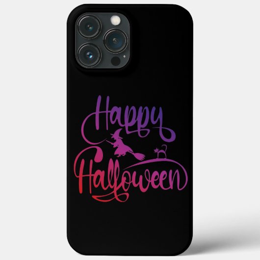 Frohe Halloween-Gradient-Hexenkatze Case-Mate iPhone Hülle (Rückseite)