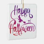 Frohe Halloween-Gradient-Hexenkatze Keramikornament (Rechts)