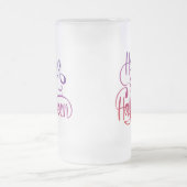 Frohe Halloween-Gradient-Hexenkatze Mattglas Bierglas (Mittel)