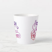 Frohe Halloween-Gradient-Hexenkatze Milchtasse (Vorderseite)