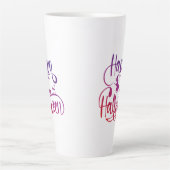 Frohe Halloween-Gradient-Hexenkatze Milchtasse (Vorderseite)