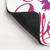 Frohe Halloween-Gradient-Hexenkatze Mousepad (Ecke)