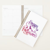 Frohe Halloween-Gradient-Hexenkatze Planer (Anzeige)