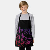 Frohe Halloween-Gradient-Hexenkatze Schürze (Getragen)