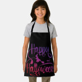 Frohe Halloween-Gradient-Hexenkatze Schürze (Insitu)