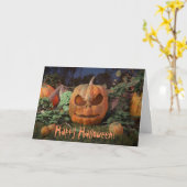 Frohe Halloween! Grußkarte Karte (Gelbe Blume)