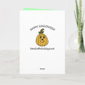 Frohe Halloween-Hexe, Mama und Vampire Karte (Rückseite)