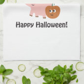 Frohe Halloween! Hexe Pig Handtuch (Gefaltet)