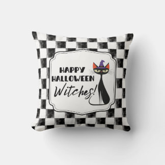 Frohe Halloween Hexen! Black Hexe Kitty Kissen