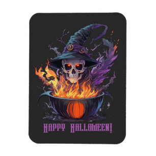 Frohe Halloween! Hexen Skull Magnet