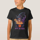 Frohe Halloween! Hexen Skull T-Shirt (Vorderseite)