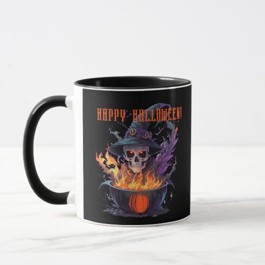 Frohe Halloween! Hexen Skull Tasse (Links)