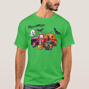Frohe Halloween Hexenkürbis Herbstferien T-Shirt