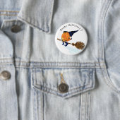 Frohe Halloween Hexenkürbiskugel - Spaß Button (Beispiel)