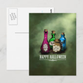 Frohe Halloween! Hexentrank Flaschen Postkarte (Vorne/Hinten)