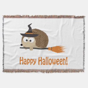 Frohe Halloween! Igel Hexe Decke
