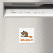 Frohe Halloween! Igel Hexe Magnet (In Situ (Geschirrspüler))