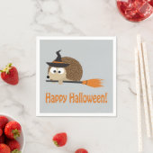 Frohe Halloween! Igel Hexe Serviette (Beispiel)