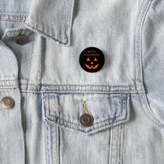 Frohe Halloween Jack O’ Lantern Face Fun Halloween Button (Beispiel)