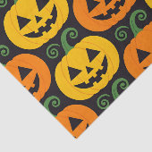 Frohe Halloween Jack-O'-Lanterns & Swirling Vines Seidenpapier (Ausschnitt)