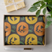 Frohe Halloween Jack-O'-Lanterns & Swirling Vines Seidenpapier (Geschenk)
