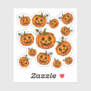 Frohe Halloween-Jack-o-Laterne, Trick-to-Leckerei Aufkleber