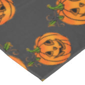 Frohe Halloween-Jack-o-Laterne, Trick-to-Leckerei Tischdecke (Schrägansicht)