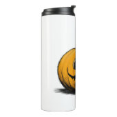 Frohe Halloween Jack O'Lantern Adult Natural Thermosbecher (Nach links gedreht)