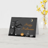 Frohe Halloween! Karte (Gelbe Blume)
