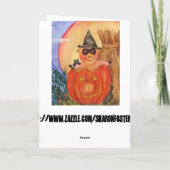 Frohe Halloween-Kätzchen & Jack O'Pig Karte (Rückseite)