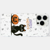 Frohe Halloween-Katze & Kürbis Case-Mate iPhone Hülle (Rückseite (Horizontal))