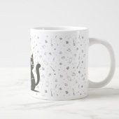 Frohe Halloween-Katze & Kürbis Jumbo-Tasse (Rechts)