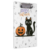 Frohe Halloween-Katze & Kürbis Klemmbrett (Rechts)