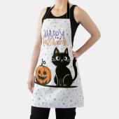 Frohe Halloween-Katze & Kürbis Schürze (InSitu)