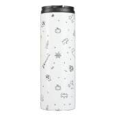 Frohe Halloween-Katze & Kürbis Thermosbecher (Rückseite)