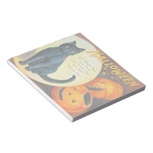 Frohe Halloween-Katze Notizblock