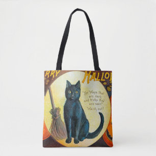 Frohe Halloween-Katze Tasche