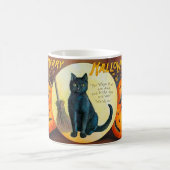 Frohe Halloween-Katze Verwandlungstasse (Mittel)