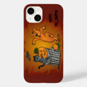 Frohe Halloween! Katzen-Hund und Spider Case-Mate iPhone Hülle (Rückseite)