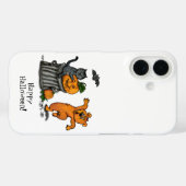 Frohe Halloween! Katzen-Hund und Spider Case-Mate iPhone Hülle (Rückseite (Horizontal))