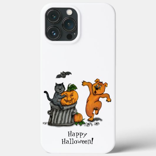Frohe Halloween! Katzen-Hund und Spider Case-Mate iPhone Hülle (Rückseite)