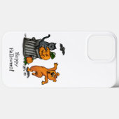 Frohe Halloween! Katzen-Hund und Spider Case-Mate iPhone Hülle (Rückseite (Horizontal))