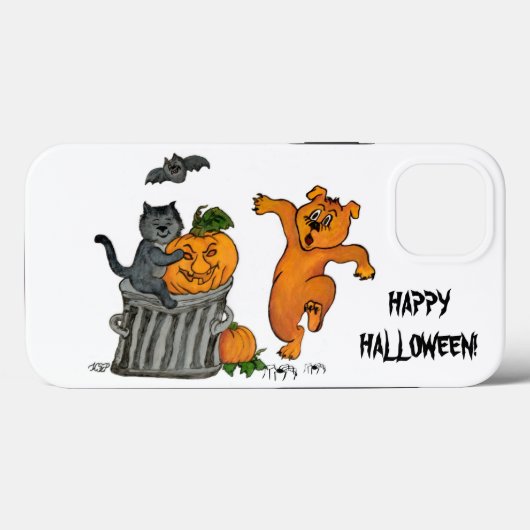 Frohe Halloween! Katzen-Hund und Spider Case-Mate iPhone Hülle (Rückseite (Horizontal))